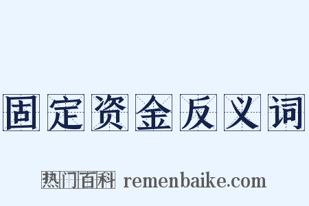 固定资金反义词是什么意思的图片